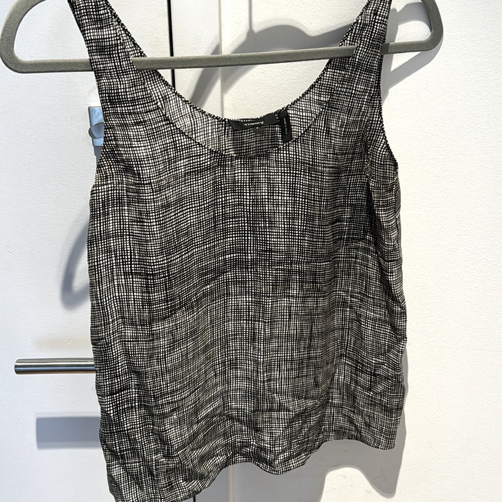 THEORY Silk Printed Blouse Size P New